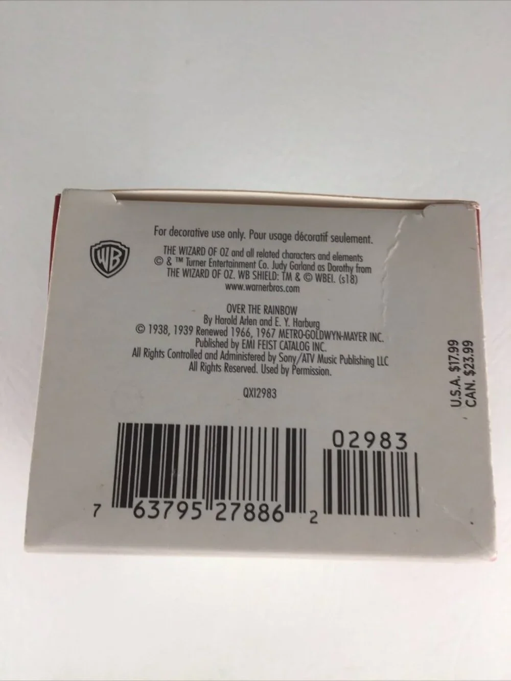 Hallmark Wizard of Oz Over The Rainbow Christmas Ornament Sound Magic New 2018